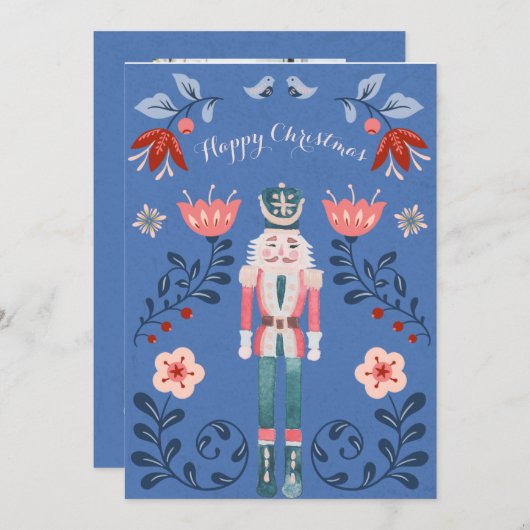 Nutcracker Ballet Foto met kerstmis Kaart (Voorkant / Achterkant)