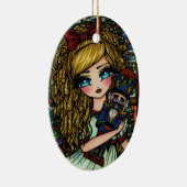Nutcracker Ballet Girl-kerstversiering Keramisch Ornament (Rechts)