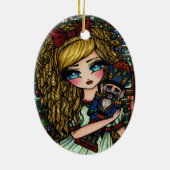 Nutcracker Ballet Girl-kerstversiering Keramisch Ornament (Achterkant)