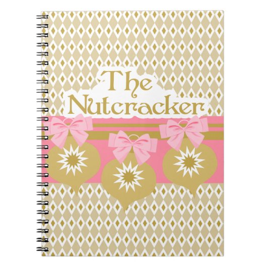 Nutcracker Ballet Gold Ornaments Notitieboek (Voorkant)
