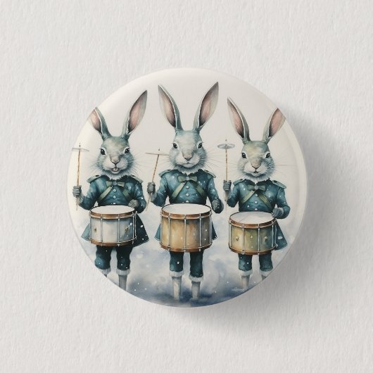 Nutcracker Ballet, Hare Drummers Ronde Button 3,2 Cm (Voorkant)