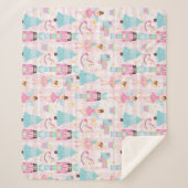 Nutcracker Ballet Holiday Christmas Baby Girl Sherpa Deken (Voorkant)