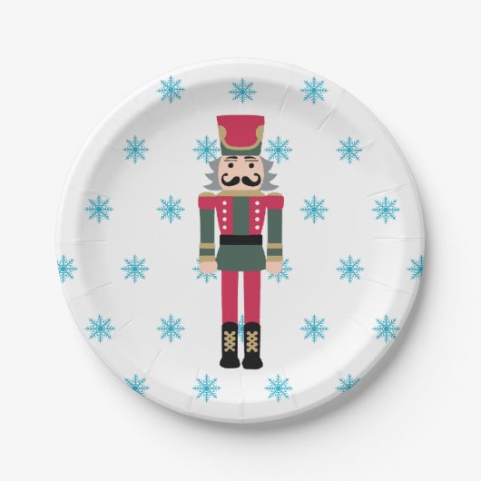 Nutcracker Ballet Illustratie Snowflake Papieren Bordje (Voorkant)