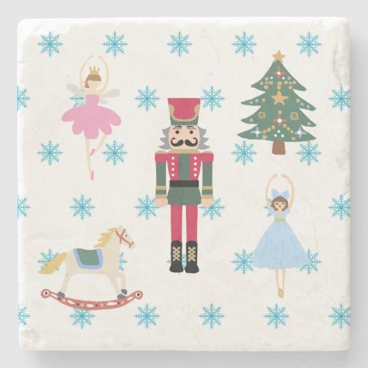 Nutcracker Ballet Illustration Stone Onderzetter (Voorkant)