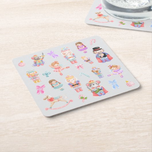 Nutcracker Ballet Kartonnen Onderzetters (Schuin)