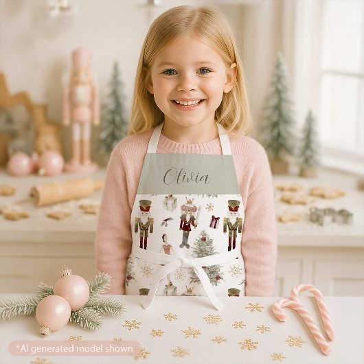 Nutcracker Ballet Kerst Persoonlijke Kinderen Schort
