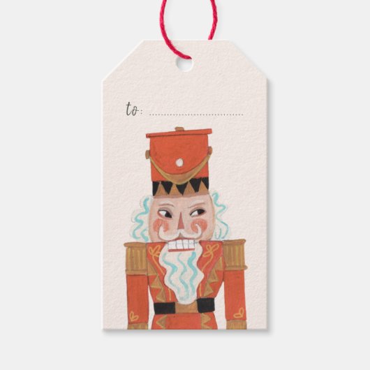 Nutcracker Ballet Kerstmis Cadeaulabel (Voorkant)