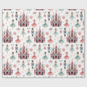 Nutcracker Ballet Kerstmis Cadeaupapier (Vlak)