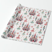 Nutcracker Ballet Kerstmis Cadeaupapier (Uitgerold)