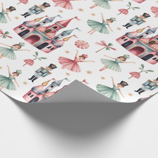 Nutcracker Ballet Kerstmis Cadeaupapier (Hoek)