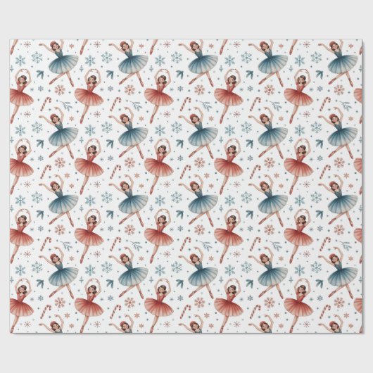 Nutcracker Ballet Kerstmis Cadeaupapier (Vlak)