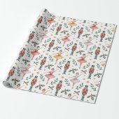 Nutcracker Ballet Kerstmis Cadeaupapier (Uitgerold)