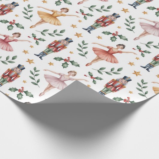 Nutcracker Ballet Kerstmis Cadeaupapier (Hoek)