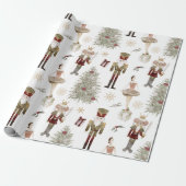 Nutcracker Ballet Kerstmis Cadeaupapier (Uitgerold)
