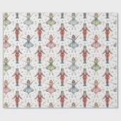 Nutcracker Ballet Kerstmis Cadeaupapier (Vlak)