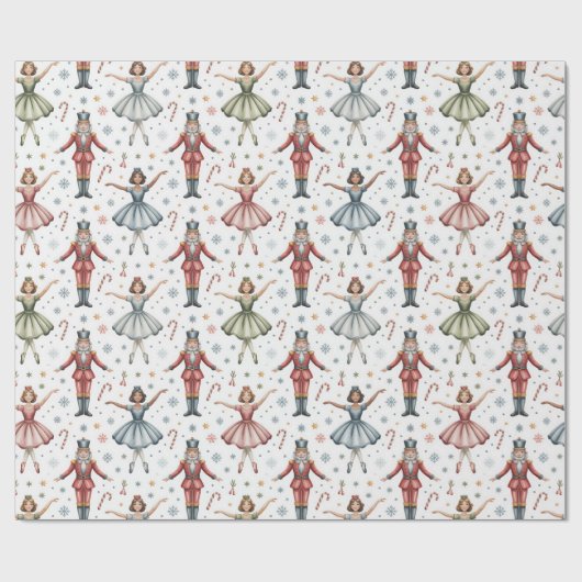 Nutcracker Ballet Kerstmis Cadeaupapier (Vlak)