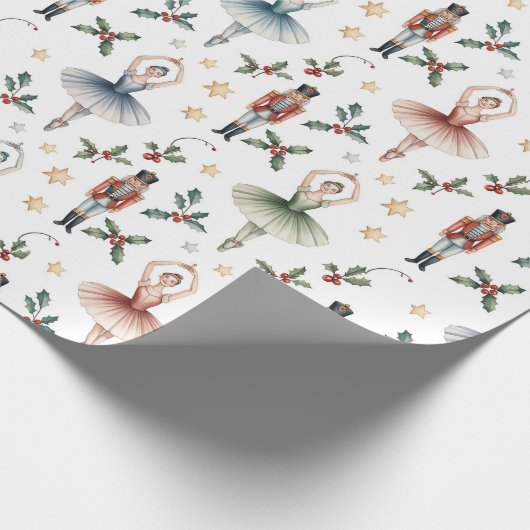 Nutcracker Ballet Kerstmis Cadeaupapier (Hoek)