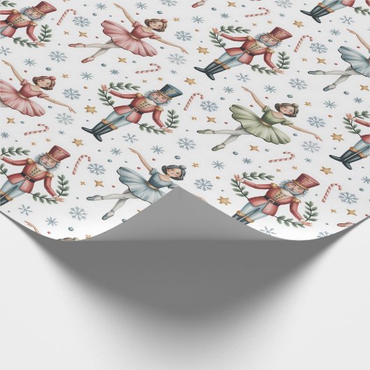 Nutcracker Ballet Kerstmis Cadeaupapier (Hoek)