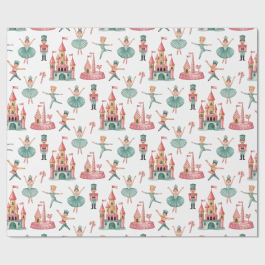 Nutcracker Ballet Kerstmis Cadeaupapier (Vlak)