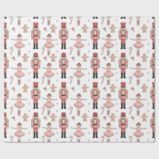 Nutcracker Ballet Kerstmis Cadeaupapier (Vlak)