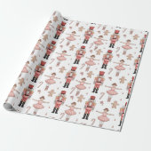 Nutcracker Ballet Kerstmis Cadeaupapier (Uitgerold)