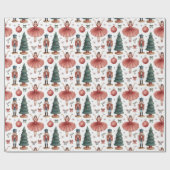 Nutcracker Ballet Kerstmis Cadeaupapier (Vlak)