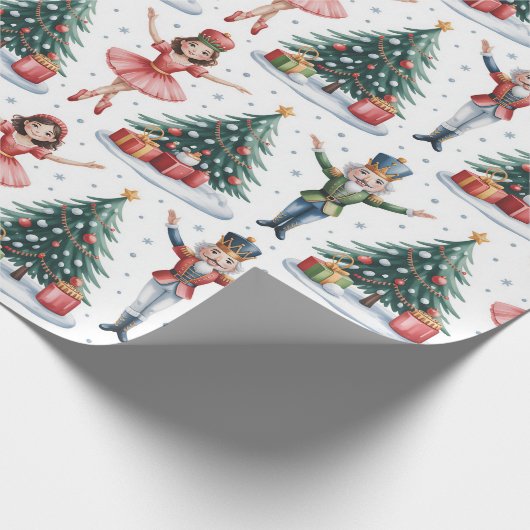 Nutcracker Ballet Kerstmis Cadeaupapier (Hoek)