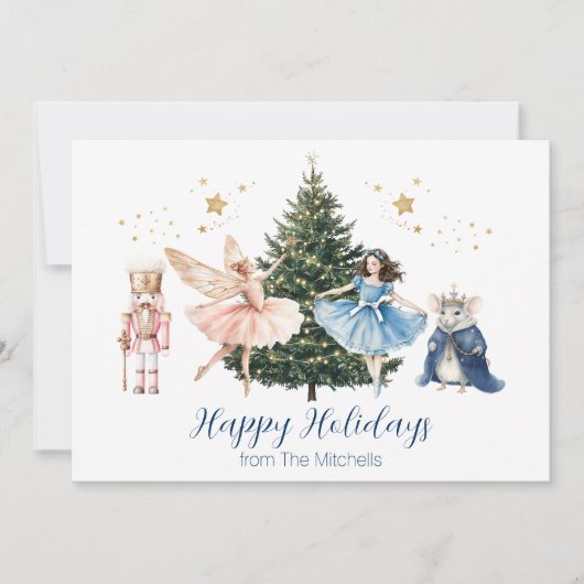 Nutcracker Ballet Kerstmis Feestdagenkaart (Voorkant)