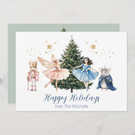 Nutcracker Ballet Kerstmis Feestdagenkaart