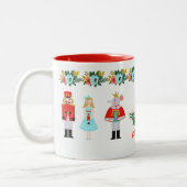 Nutcracker Ballet Kerstmis - Gepersonaliseerde naa Tweekleurige Koffiemok (Links)