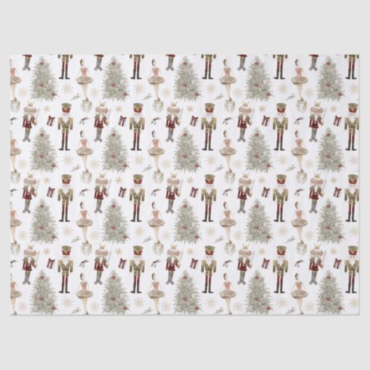 Nutcracker Ballet Kerstmis Tissuepapier (Voorkant)