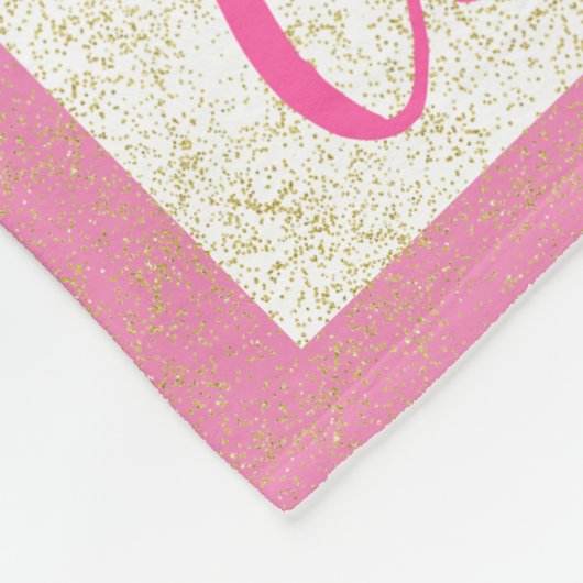 Nutcracker Ballet Lt Brwn Hair Pink Fleece Blanket (Hoek)