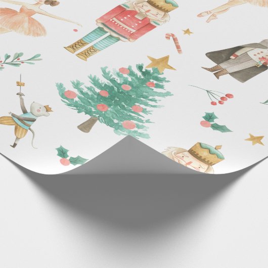 Nutcracker Ballet met kerstmis Afbeeldingen Verpak Cadeaupapier (Hoek)