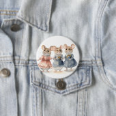 Nutcracker Ballet Mice Ronde Button 7,6 Cm (In situ)
