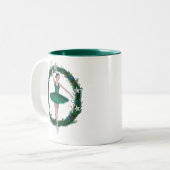 Nutcracker Ballet Mug | Green Christmas Ballerina  Tweekleurige Koffiemok (Voorkant links)