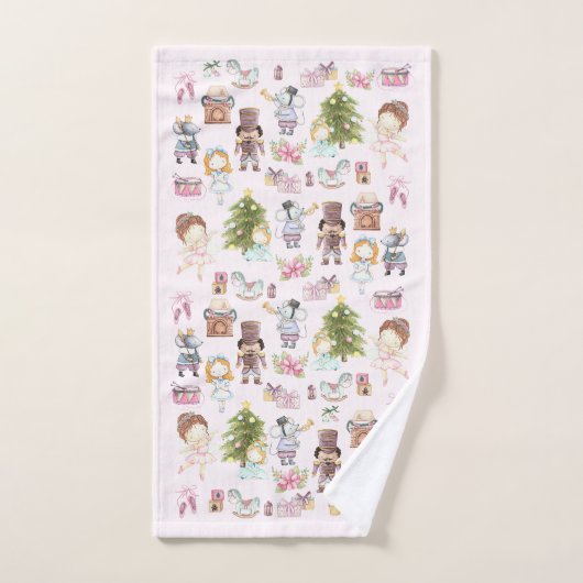 Nutcracker Ballet Pattern Bath Towel Set Bad Handdoek (Handdoek)