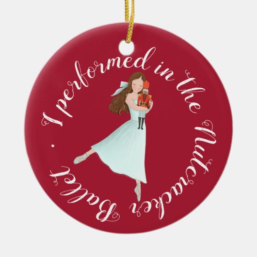 Nutcracker Ballet Performance | Gepersonaliseerd Keramisch Ornament (Voorkant)