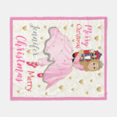 Nutcracker Ballet Personalize Fleece Blanket/Mediu (Voorkant (Horizontaal))