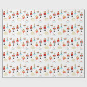 Nutcracker Ballet Persoonlijke Kerstmis Cadeaupapier (Vlak)