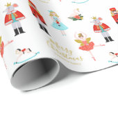 Nutcracker Ballet Persoonlijke Kerstmis Cadeaupapier (Rol Hoek)
