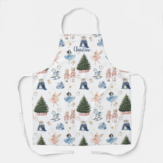 Nutcracker Ballet Persoonlijke Kerstmis Schort (Voorkant)