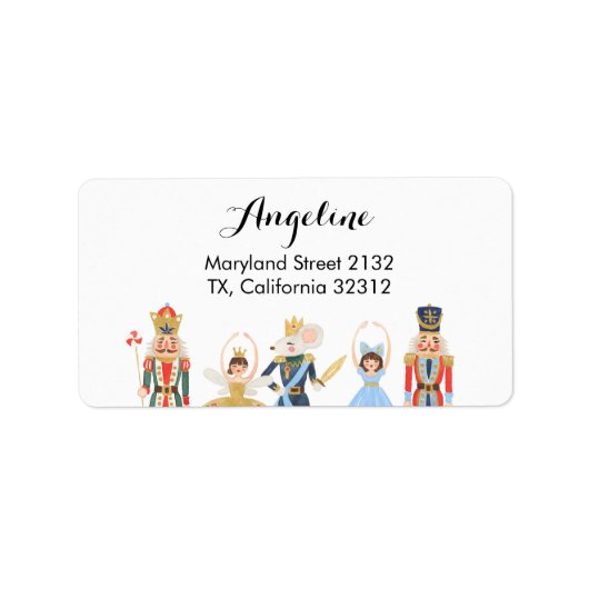 Nutcracker Ballet Return Address Labels (Voorkant)