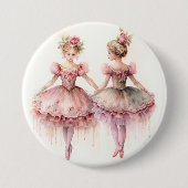 Nutcracker Ballet, Rosebuds Ronde Button 7,6 Cm (Voorkant)