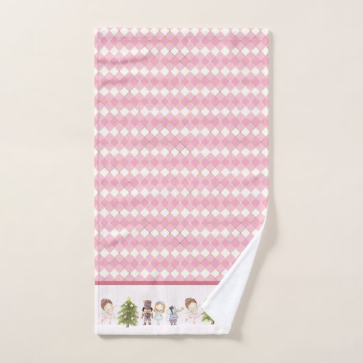 Nutcracker Ballet Roze Bathroom Set II Bad Handdoek (Handdoek)