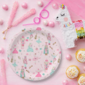 Nutcracker Ballet Roze Kerstmis Papieren Bordje (Feest)