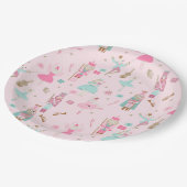 Nutcracker Ballet Roze Kerstmis Papieren Bordje (Gekanteld)