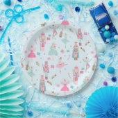 Nutcracker Ballet Roze kerstpapier Bord (Feest)