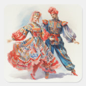 Nutcracker Ballet, Russian Dancers Vierkante Sticker (Voorkant)