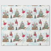 Nutcracker Ballet Snow Wereldbol kerstcadeau Cadeaupapier (Vlak)