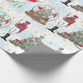 Nutcracker Ballet Snow Wereldbol kerstcadeau Cadeaupapier (Hoek)